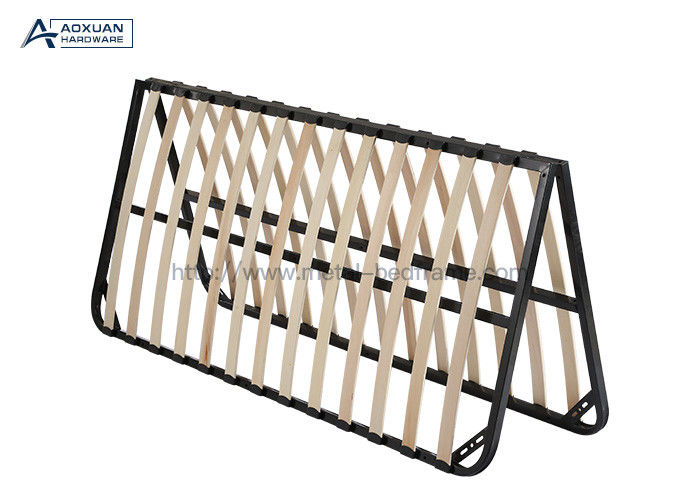 5ft Foldable Platform Bed Frame , Queen Bed Frame With Wood Slats